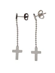 画像：ピアス/K18/SLV/レディース/クロス/十字架/キャッチが正規品ではありません//