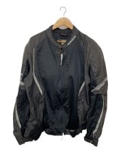 画像：バイクジャケット/5XLM/ポリエステル/BLK/07-146