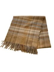 画像：BRUSHED SCARF/マフラー/アルパカ/BEG/チェック/メンズ/CHECKERED BEIGE