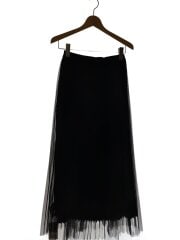 画像：25年/リバーシブルプリーツスカート/FREE/ポリエステル/BLK/無地/25-060-912-0470