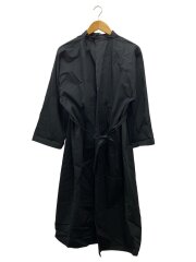 画像：シャツワンピース/コットン/BLK/無地