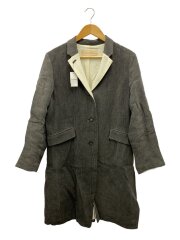 画像：コート/3/リネン/GRY/無地/H1541FC205