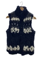 画像：ラビットファーベスト/XS/ファー/NVY/総柄/1621-01