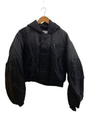 画像：Hooded Short Bomber Jacket/ジャケット/ナイロン/BLK/31242216104