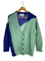 画像：カーディガン(厚手)/1/モヘア/BLU/N34-KN01