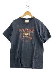 画像：Tシャツ/L/コットン/BLK/プリントダブル/スカル//
