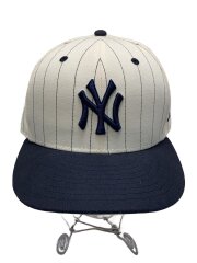 画像：キャップ/7 3/8/コットン/WHT/ストライプ/メンズ