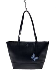 画像：トートバッグ/レザー/BLK/無地