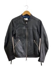 画像：シングルライダースジャケット/M/山羊革/BLK