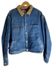 画像：裏地ネル/ポロベア刺繍デニムジャケット/L/デニム/IDG