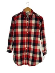 画像：ネルシャツ/XXS/コットン/RED/チェック