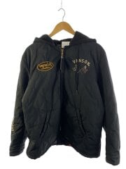 画像：キルティングジャケット/XL/ナイロン/BLK/無地/擦れ色褪せ有