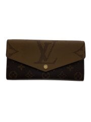 画像：ポルト・フォイユ・サラ_モノグラム・ジャイアント・リバース/レザー/BRW/総柄/メンズ//