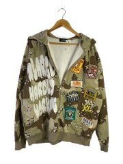 画像：MULTI LOGO ZIP UP HOODED SWEATSHIRT/XL/コットン/KHK/カモフラ