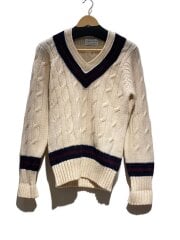 画像：イギリス製/チルデンニット/36/ウール/CRM