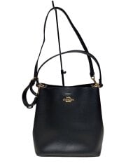 画像：ショルダーバッグ/レザー/BLK/91122