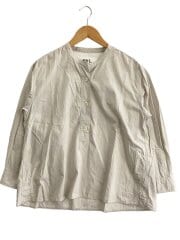 画像：長袖シャツ/プルオーバー/2/コットン/BEG/ストライプ/595-4153500//