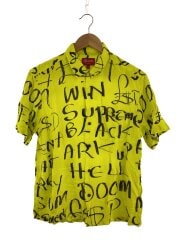 画像：半袖シャツ/S/レーヨン/YLW/総柄