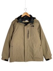 画像：ZEUS TRICLIMATE JACKET_ゼウスクライメイトジャケット/L/ナイロン/KHK/無地