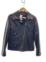 画像：レザージャケット・ブルゾン/1/レザー/BLK/無地/LMU19A4083//