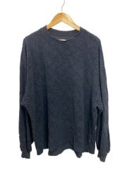 画像：ニット・セーター(薄手)/L/コットン/BLK