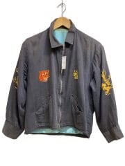 画像：ベトジャン/6段刺繍/BLK/実寸M程度/ダメージ有/スーベニア