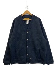画像：カーディガン(厚手)/XXL/ポリエステル/BLK/無地/F32410-CT21-AB//