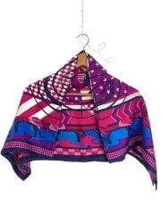 画像：スカーフ/シルク/PNK/総柄/レディース