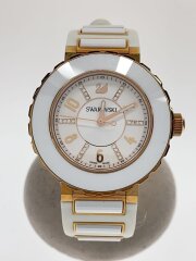 画像：クォーツ腕時計/アナログ/ラバー/WHT/WHT