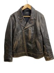 画像：AGED LEATHER W-RIDERS JACKET/XL/レザー/BRW/783-2250011