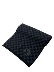 画像：マフラー/ウール/BLK/チェック/メンズ