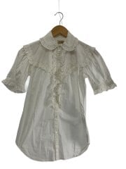 画像：半袖ブラウス/O/コットン/WHT