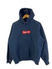 画像：24FW/Box Logo Hooded Sweatshirt/M/コットン/NVY/色褪せ/色抜け有
