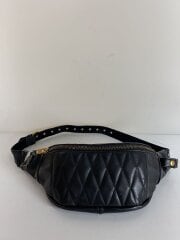 画像：ウエストバッグ/牛革/BLK