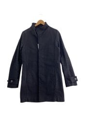 画像：ブラックモールスキンスタンドコート/コットン/BLK/OR112-1121