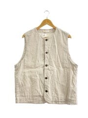 画像：ベスト/3/リネン/BEG/02251-0041