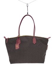 画像：ROBERTINA DIAMANTE LARGE TOTE/ブラウン×ピンク/総柄//