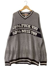 画像：50％ V knit/ニット・セーター(厚手)/XL/コットン/GRY/sc2220-kn07//
