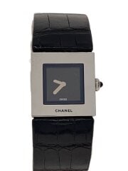 画像：クォーツ腕時計/アナログ/レザー/BLK/BLK