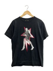 画像：bapestagirl/裾ほつれ有/Tシャツ/M/コットン/BLK/プリント//