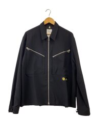 画像：22AW/ATOM SHIRT/ジャケット/M/ウール/BLK/22A28OAU19//
