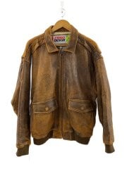 画像：zergo design/レザージャケット・ブルゾン/M/レザー/BRW