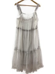 画像：キャミワンピース/FREE/ポリエステル/GRY/チェック/282510301501-01