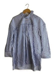画像：長袖ブラウス/38/コットン/BLU/300HS130-1420