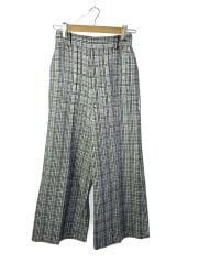 画像：ワイドパンツ/36/コットン/BLK/チェック/2710600378