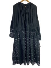画像：Church Lace Dress/長袖ワンピース/36/コットン/BLK/12210306