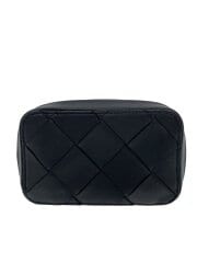 画像：マキシイントレチャート/トラベルポーチ/レザー/BLK