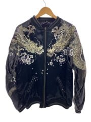 画像：スカジャン/XL/レーヨン/BLK/243084