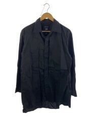 画像：長袖シャツ/S/コットン/BLK/A2E001