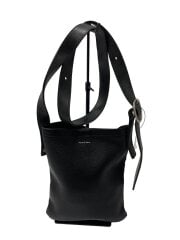 画像：ONE SIDE BELT BAG SMALL/ショルダーバッグ/レザー/BLK/無地